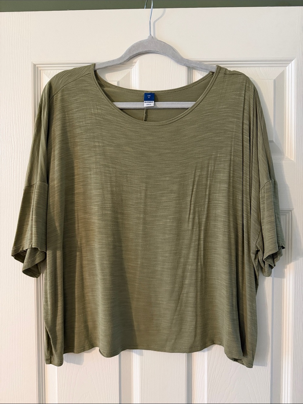 Old Navy Olive Green Short Sleeve Boxy Tunic